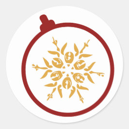 Minimalistische Einrichtung Runder Aufkleber