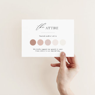Minimalistische Einsteckkarte für die Hochzeitskle Mitteilungskarte