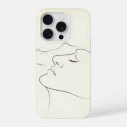 Minimalistische Einzellinien-Kunst Abstrakt iPhone 15 Pro Hülle
