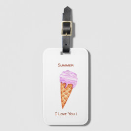 Minimalistische Eiscreme I Liebe Tote Tasche Gepäckanhänger