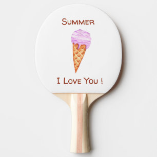 Minimalistische Eiscreme I Liebe Tote Tasche Tischtennis Schläger