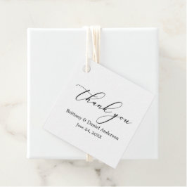 Minimalistische Elegance Calligrafy Wedding Geschenkanhänger