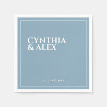 Minimalistische Elegant Dusty Blue Wedding