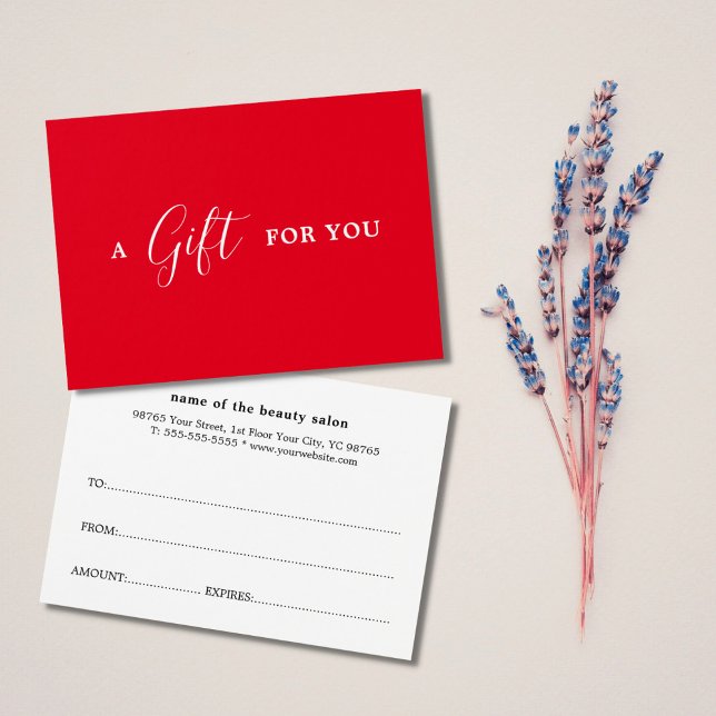 Minimalistische Elegant Red White Beauty (Von Creator hochgeladen)