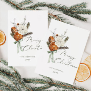 Minimalistische Elegant-Schrift Frohe Weihnachtska Einladung