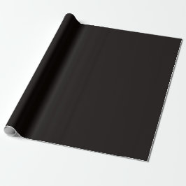 Minimalistische Elegant Solid Crow Black Schlicht Geschenkpapier