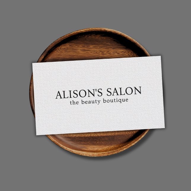 Minimalistische Elegant Textur Weiße Schönheit küh Visitenkarte (Von Creator hochgeladen)