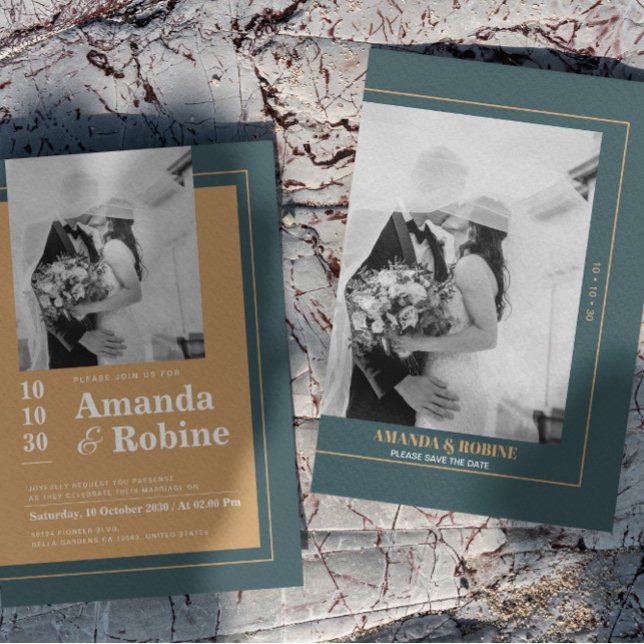 Minimalistische Elegant Veil Kiss Foto Wedding Einladung (Von Creator hochgeladen)