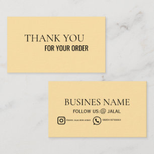 Minimalistische Elegant warme Beige kühne Schwarz  Visitenkarte