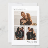 Minimalistische elegante 4-Foto-Collage-Hochzeit
