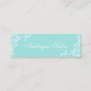 Minimalistische Elegante Aqua Blue Calling Card Telefonnummerkarte