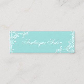 Minimalistische Elegante Aqua Blue Calling Card Telefonnummerkarte