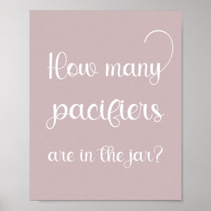Minimalistische Elegante Babydusche Wie viele Schn Poster