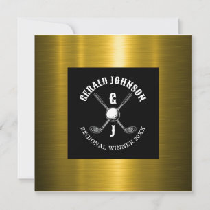 Minimalistische elegante benutzerdefinierte Golf-M Einladung