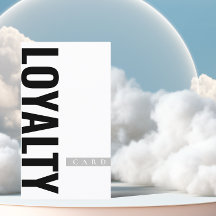 Minimalistische elegante Black and White Loyalty C