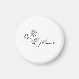 Minimalistische elegante Blumen-Mama-Magnet  Magnet
