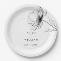 Minimalistische Elegante Blumenreihe Zeichnend Hoc
