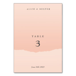 Minimalistische Elegante Blush Wedding Tischnummer