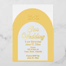 Minimalistische Elegante Chic Foil Einladung