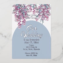 Minimalistische Elegante Chic Foil Einladung