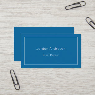 Minimalistische elegante Deep Blue Business Card Visitenkarte