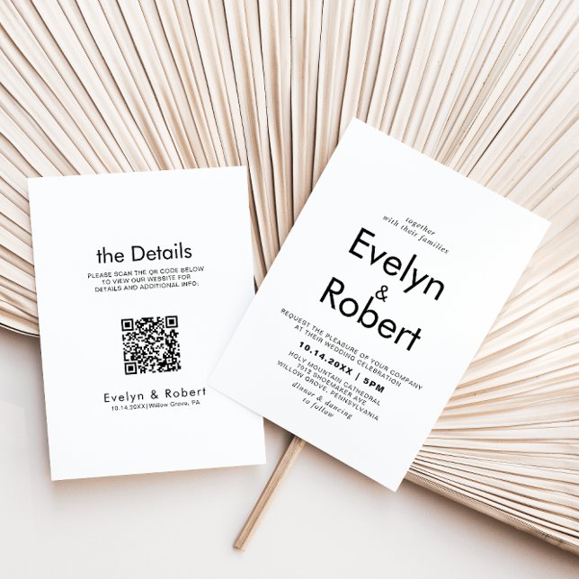 Minimalistische Elegante Feierliche Hochzeit Einladung (Von Creator hochgeladen)