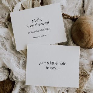 Minimalistische Elegante Formal Baby Announcement  Dankeskarte