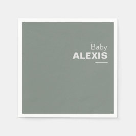 Minimalistische Elegante formale Green Baby-Dusche Serviette
