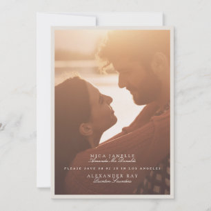 Minimalistische Elegante Foto Hochzeit Save The Date