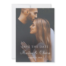 Minimalistische elegante Foto-Save-the-Date-Karte 