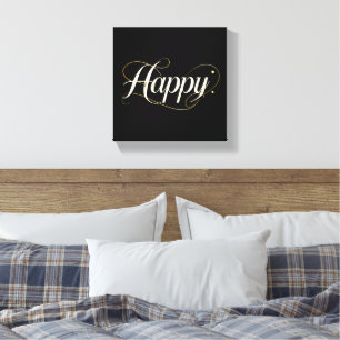 Minimalistische elegante Gold-Typografie - Klassis Leinwanddruck