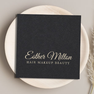 Minimalistische elegante Handwriting-Schriftart Sc Quadratische Visitenkarte