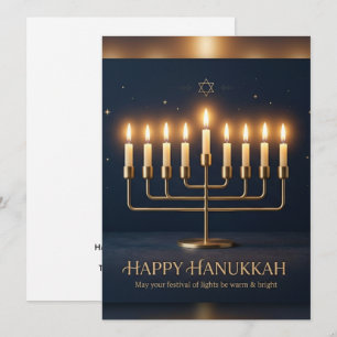 Minimalistische Elegante Happy Chanukka Grußkarte Karte