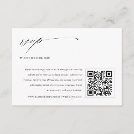 Minimalistische elegante Hochzeit Beilage RSVP-Kar Begleitkarte