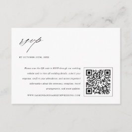 Minimalistische elegante Hochzeit Beilage RSVP-Kar Begleitkarte