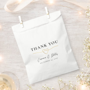 Minimalistische elegante Hochzeits-Dankeschön-Tüte Geschenktütchen