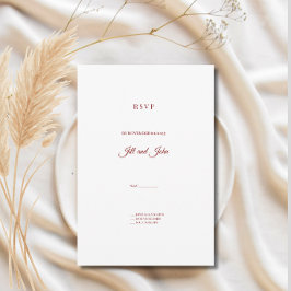 Minimalistische elegante Hochzeits-RSVP-Karten-Vor RSVP Karte