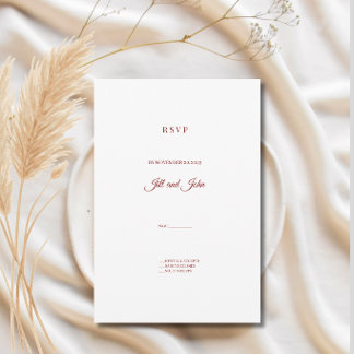Minimalistische elegante Hochzeits-RSVP-Karten-Vor RSVP Karte