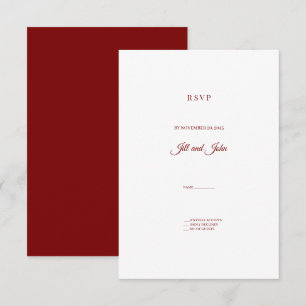 Minimalistische elegante Hochzeits-RSVP-Karten-Vor RSVP Karte