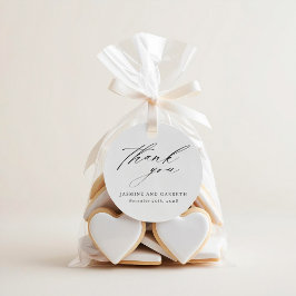 Minimalistische elegante Hochzeitsgunst-Anhänger Geschenkanhänger
