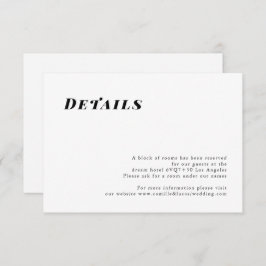Minimalistische Elegante Hochzeitskarte RSVP Karte