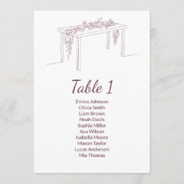 Minimalistische elegante Hochzeitskarten Programm