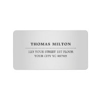 Minimalistische elegante Imitate Silberschwarzes E