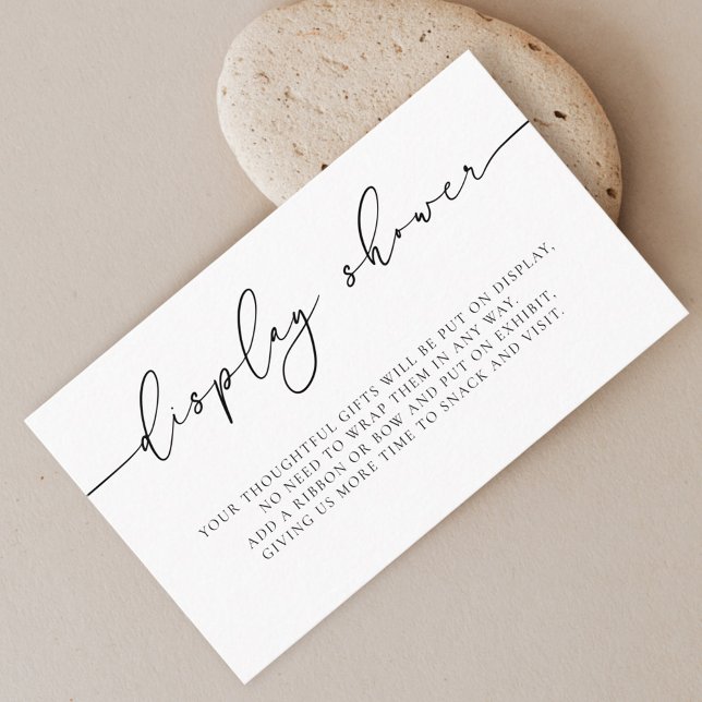 Minimalistische elegante Kalligrafie-Display-Dusch Begleitkarte (Von Creator hochgeladen)