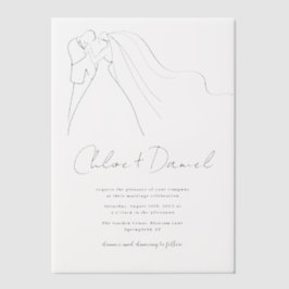 Minimalistische elegante Kalligrafie-Hochzeitseinl