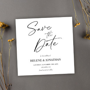 Minimalistische Elegante Kalligrafie Moderne Hochz Save The Date