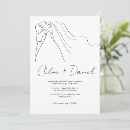 Minimalistische elegante Kalligraphie Einladung zu