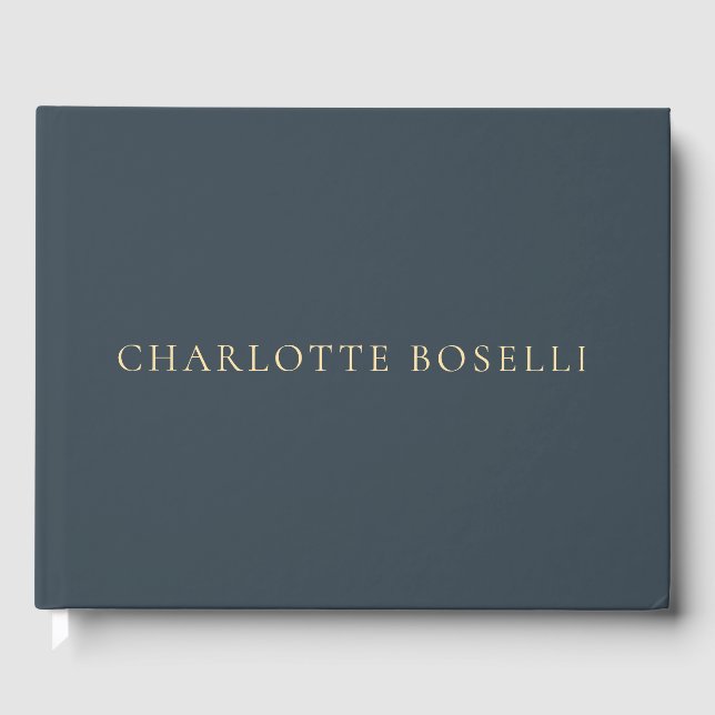 Minimalistische elegante klassische professionelle gästebuch (Vorderseite)