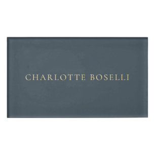 Minimalistische Elegante Klassische Professionelle Namenschild