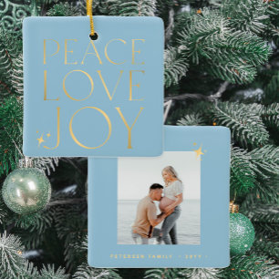 Minimalistische, elegante Liebe Freude am Foto Keramikornament